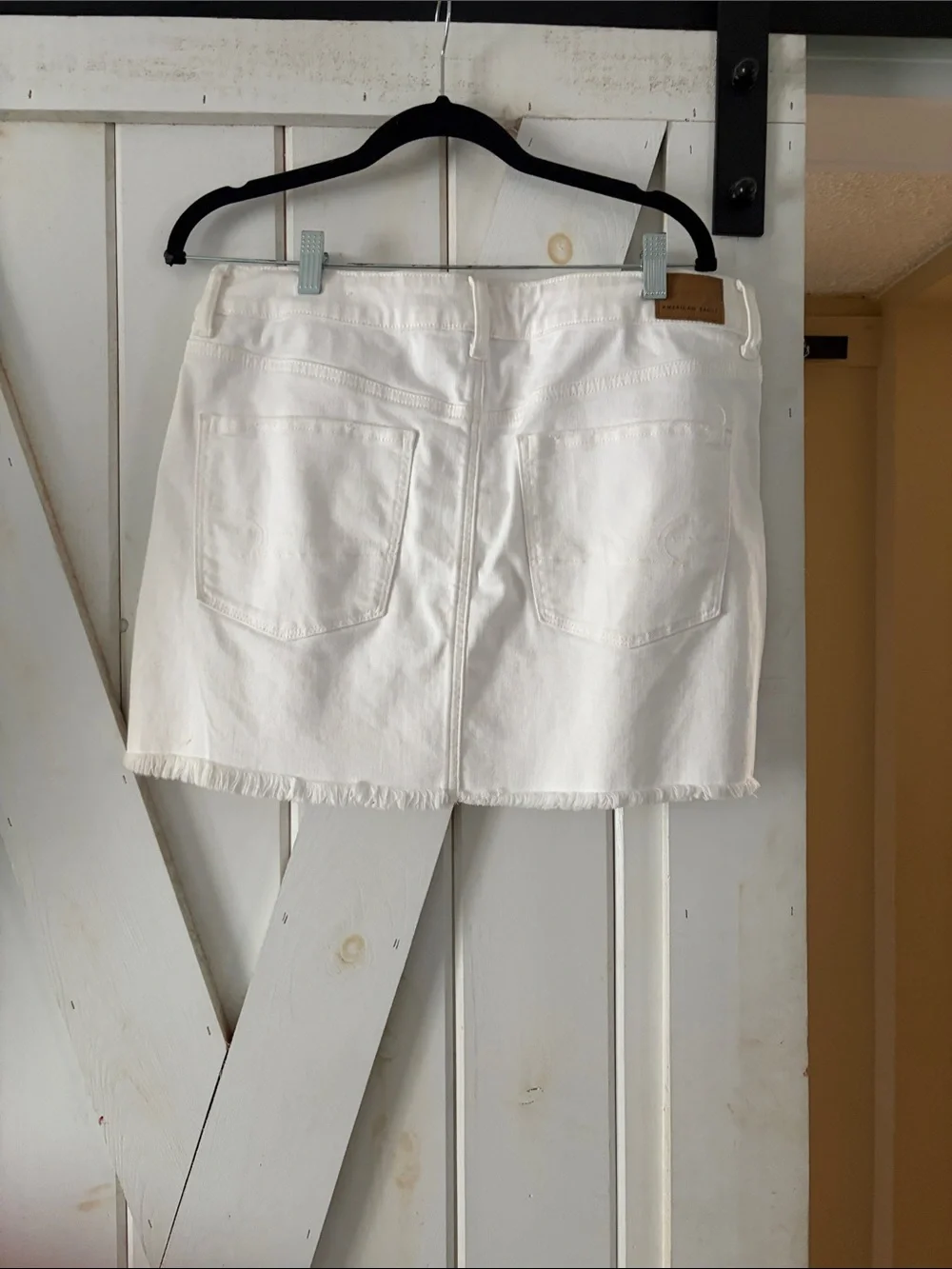 American Eagle Outfitters White Denim Mini Skirt